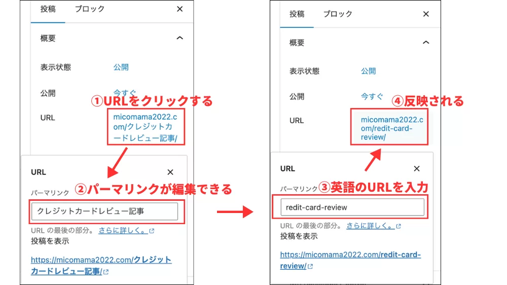 パーマリンク設定方法